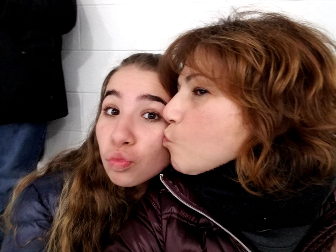 Marjory Stoneman Douglas student Melanie Weber, left, and her mother Roberta Weber.