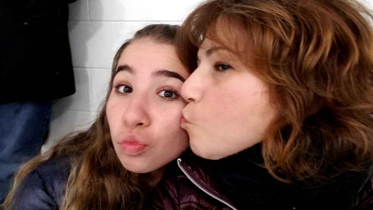 Marjory Stoneman Douglas student Melanie Weber, left, and her mother Roberta Weber.