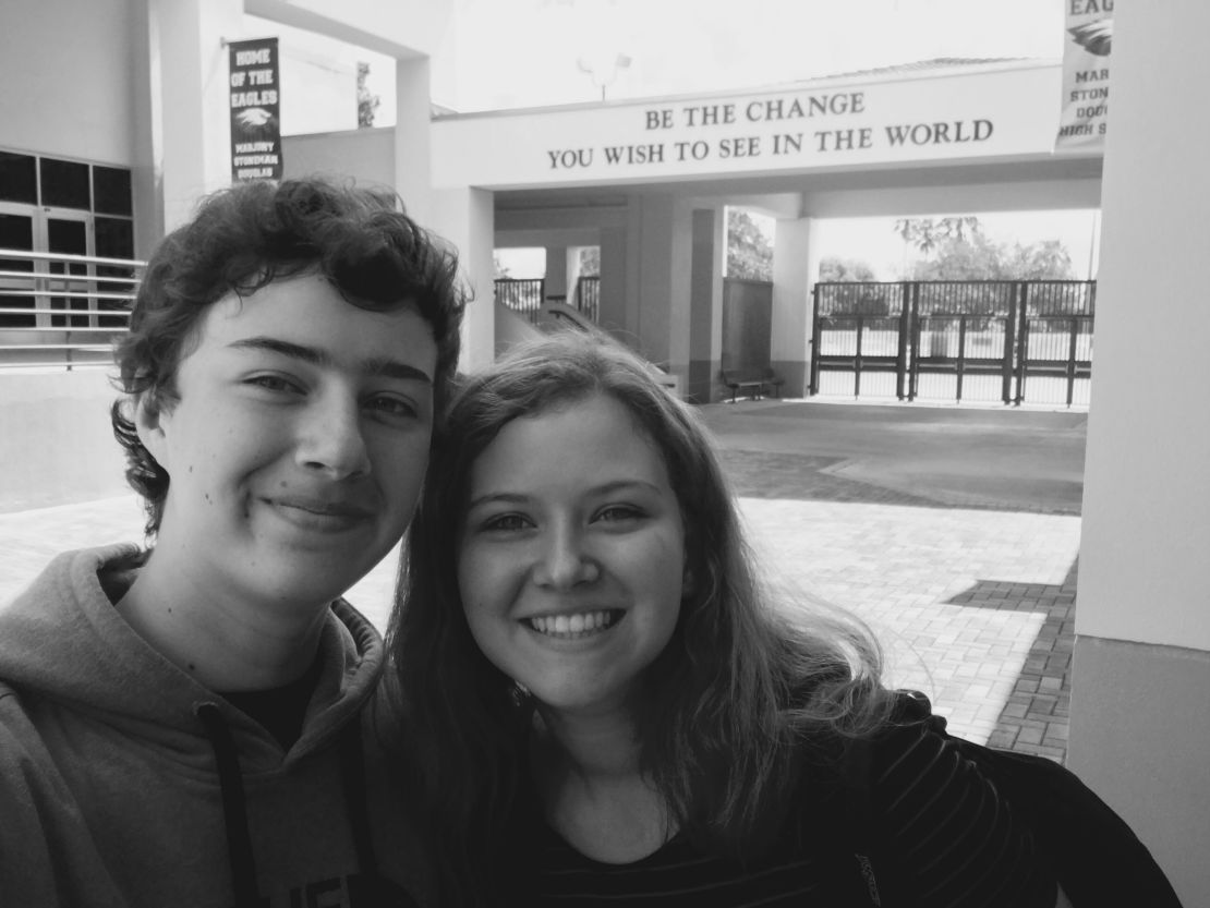 Marjory Stoneman Douglas student Jack Macleod and his sister at the school.