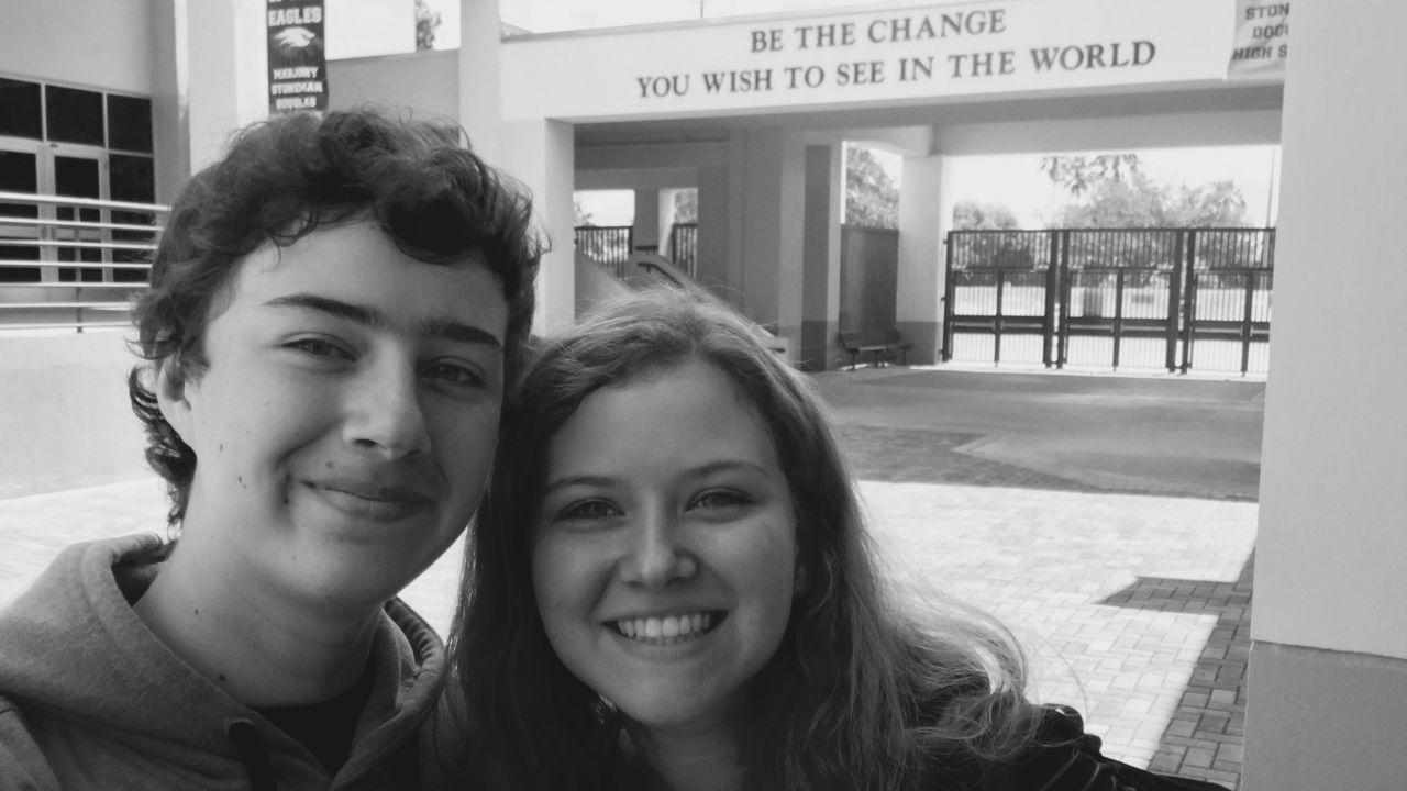 Marjory Stoneman Douglas student Jack Macleod and his sister at the school.
