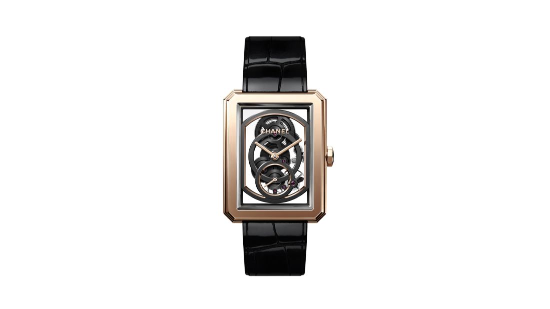 The light and airy Boy·Friend Squelette features Chanel's new in-house movement, Caliber 3.