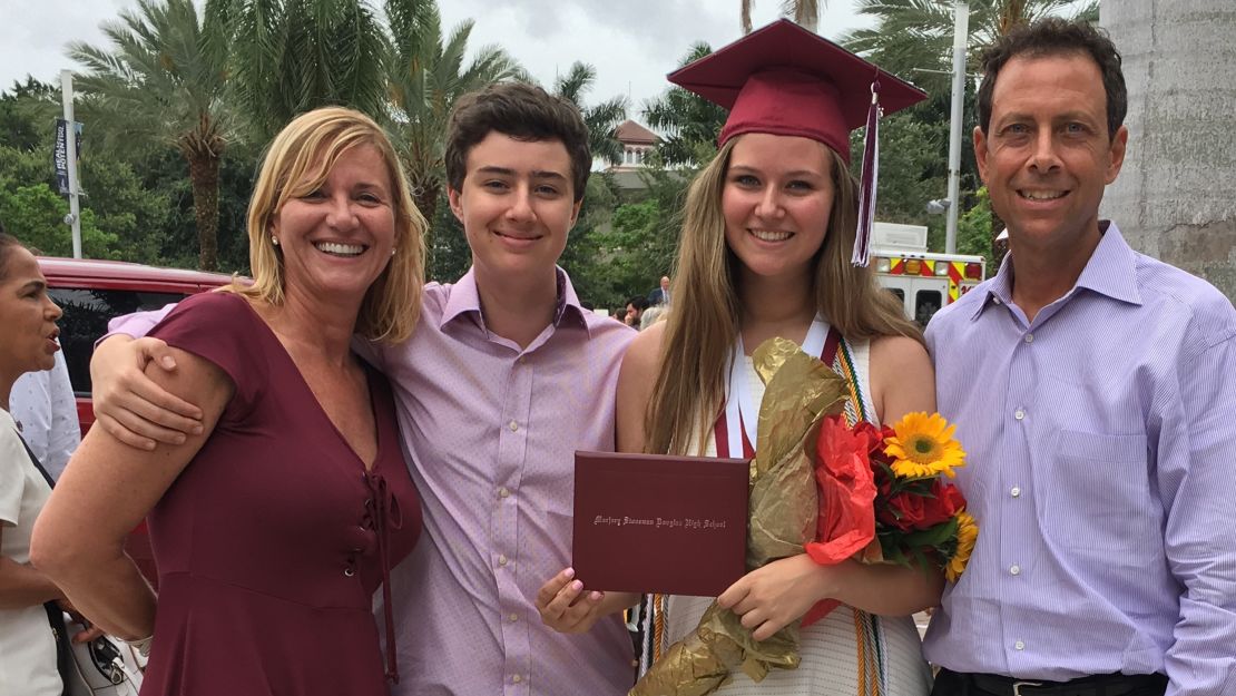 Marjory Stoneman Douglas student Jack Macleod and his family at sister Kayla's graduation from the school in 2016.