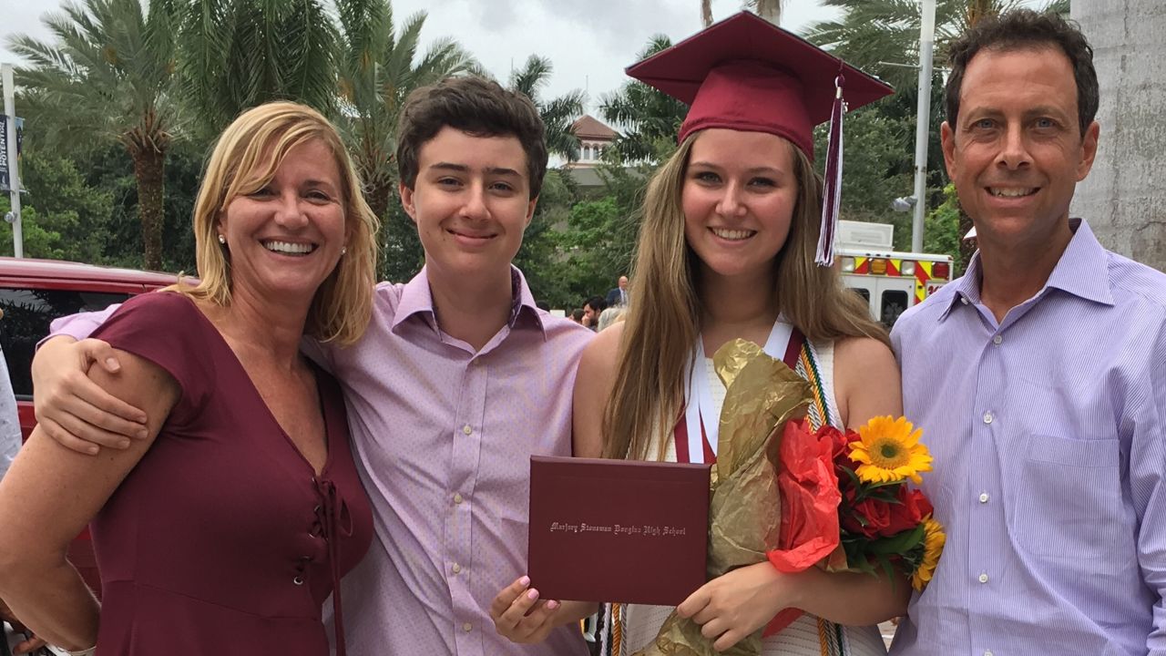 Marjory Stoneman Douglas student Jack Macleod and his family at sister Kayla's graduation from the school in 2016.