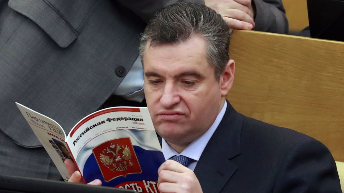 Leonid Slutsky attends a meeting of the State Duma on Wednesday.
