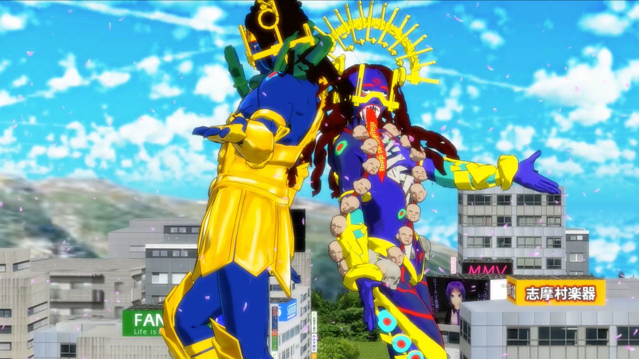 A still from the video series "Electromagnetic Brainology," which draws inspiration from Japanese manga and anime.