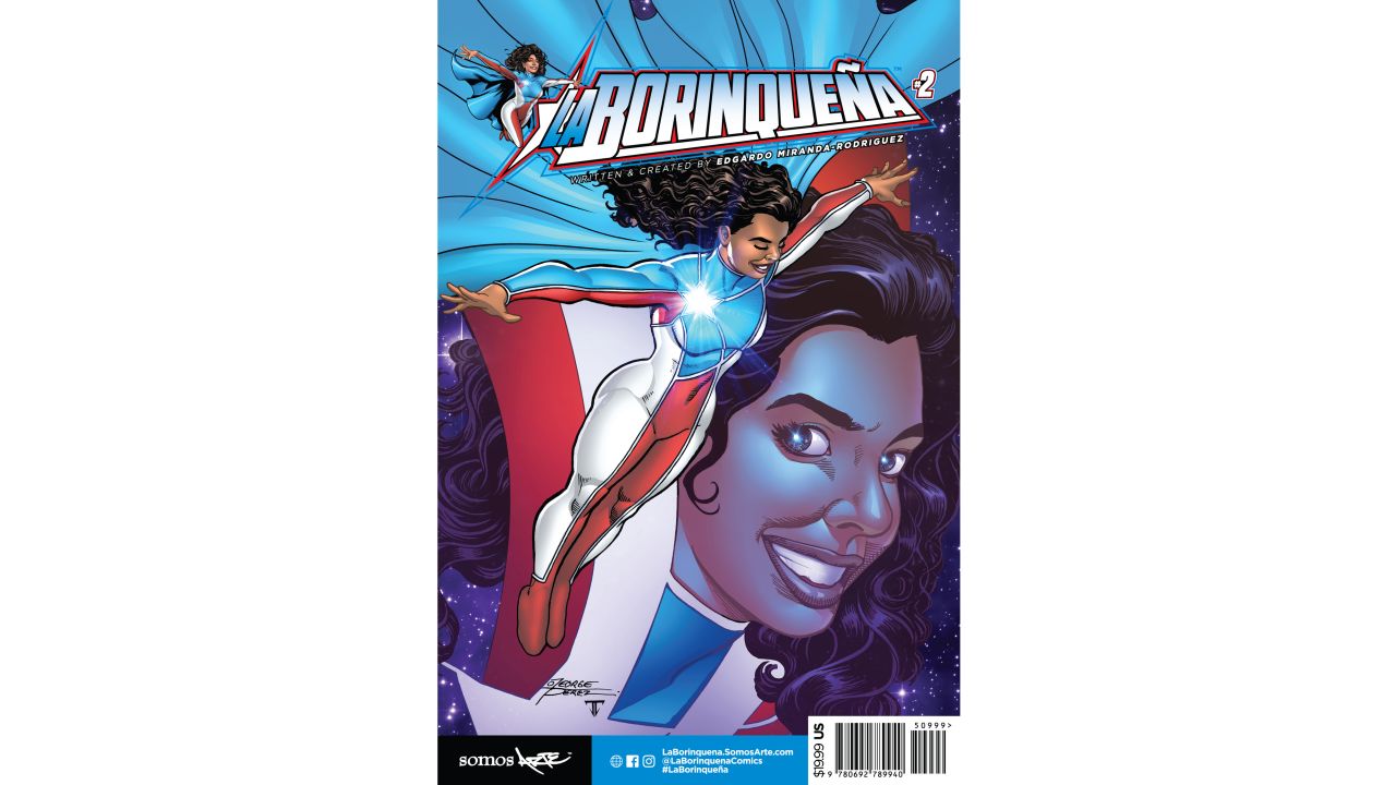 Cover of "La Borinqueña" volume 2. Artwork by George Peréz and Juan Fernández.
