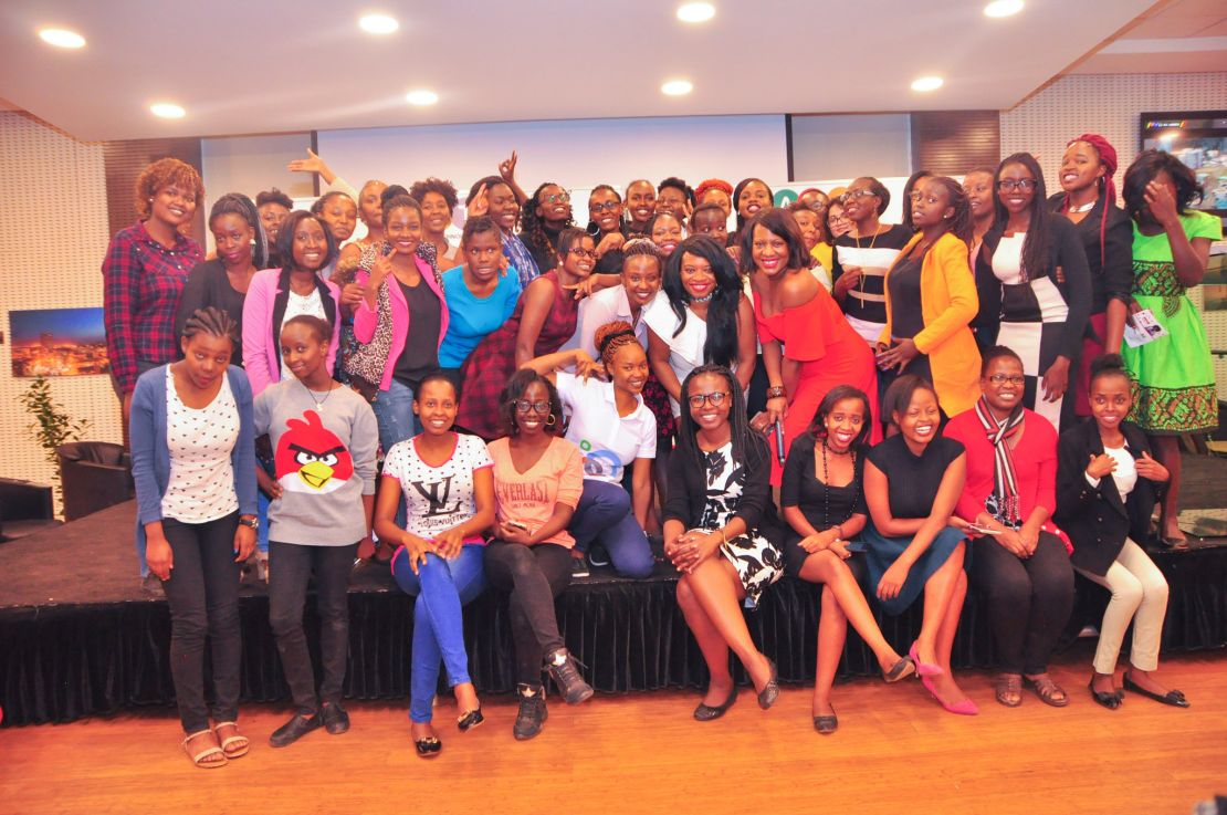 African Women in Technology meetup in Kenya, 2017.