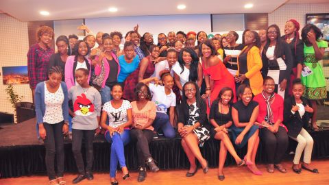 African Women in Technology meetup in Kenya, 2017.