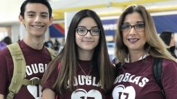 Sophomore Nicholas Fraser, his 14-year-old sister Camila and mom Claudia Fajardo all say they are excited to spur change in Washington.