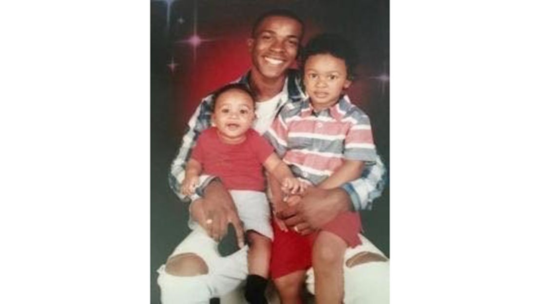 Stephon Clark is shown with his two children. 
