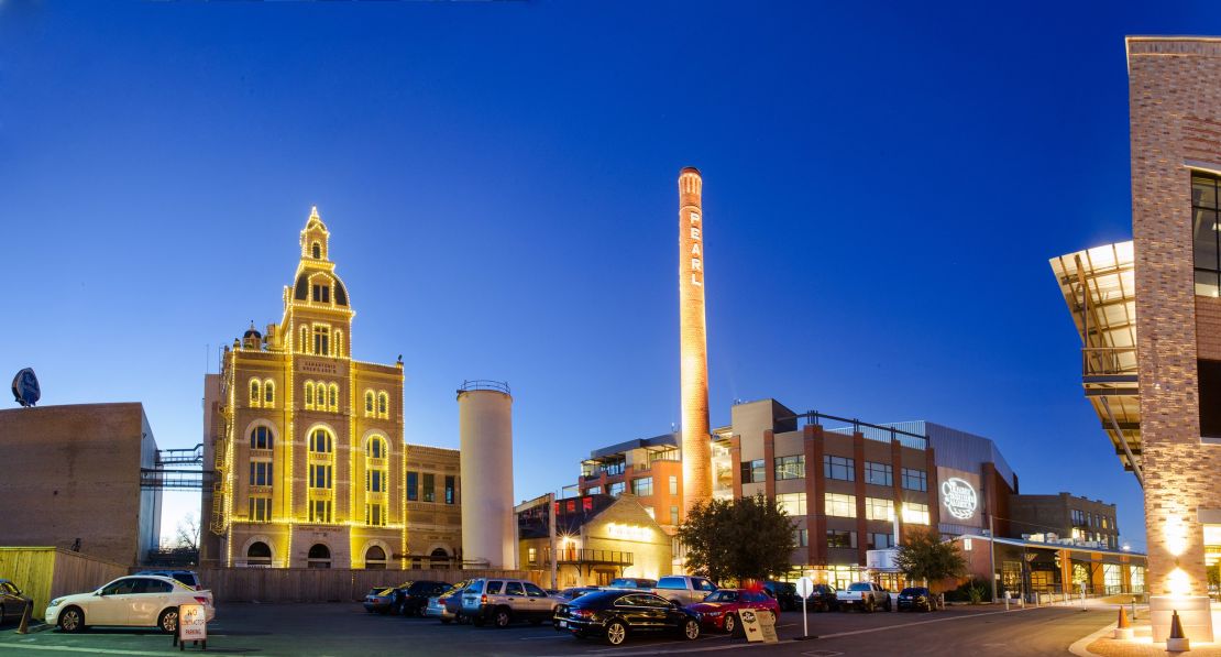 The old Pearl Brewery was transformed into a lively mixed-use neighborhood a decade ago.