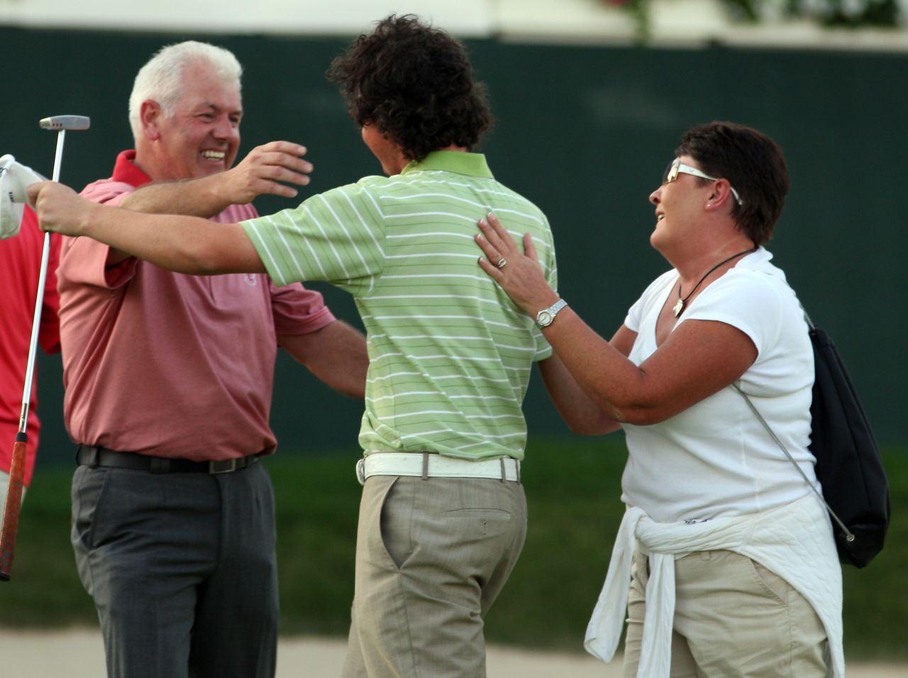 <strong>Family affair:</strong> McIlroy's delighted parents Gerry and Rosie had worked multiple jobs and poured every penny into his obsession with golf from a young age.