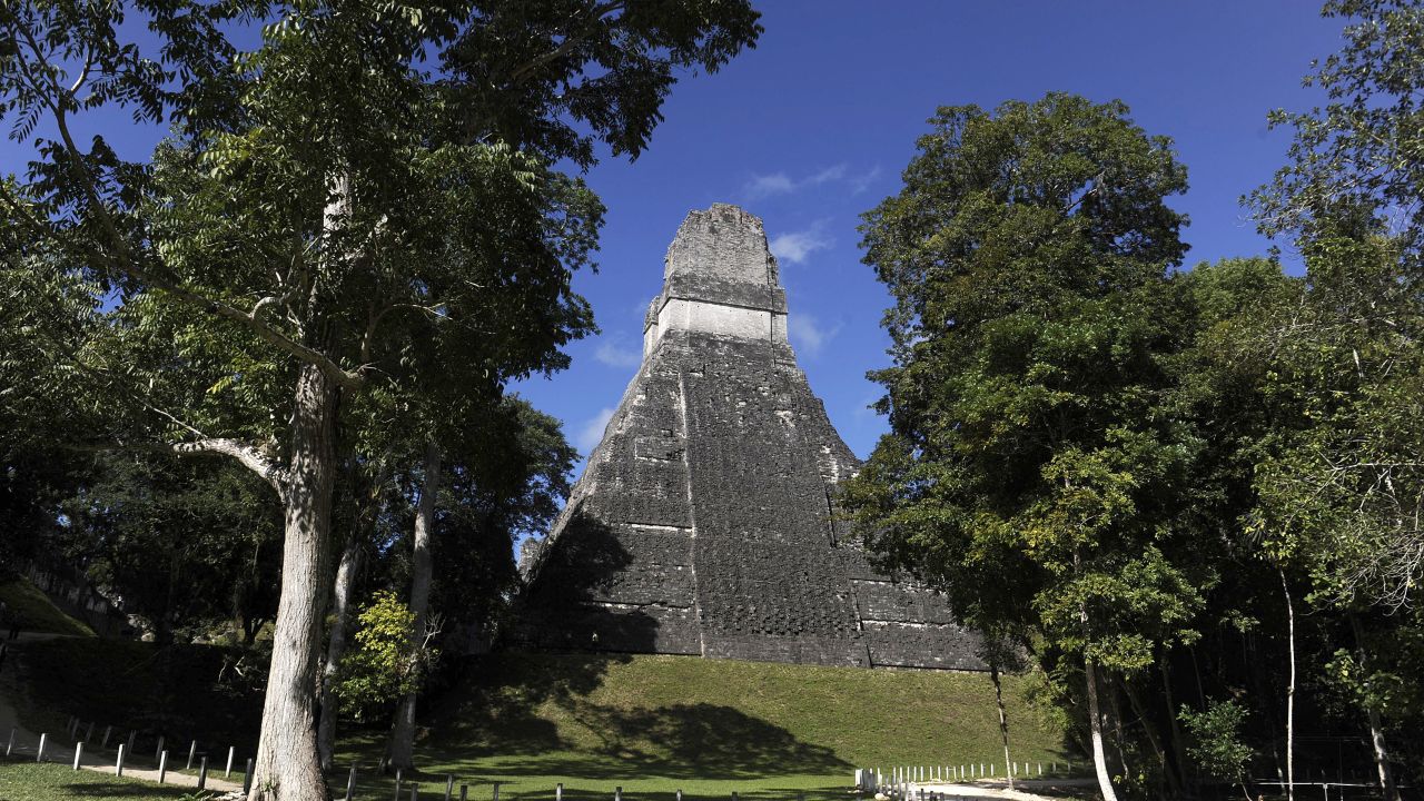 View "Gran Jaguar" Mayan temple at the Tikal archaeological site in Peten departament, 560 kms north of Guatemala City, on December 20, 2012. Ceremonies will be held here to celebrate the end of the Mayan cycle known as Bak'tun 13 and the start of the new Maya Era on December 21. AFP PHOTO/Johan ORDONEZ        (Photo credit should read JOHAN ORDONEZ/AFP/Getty Images)