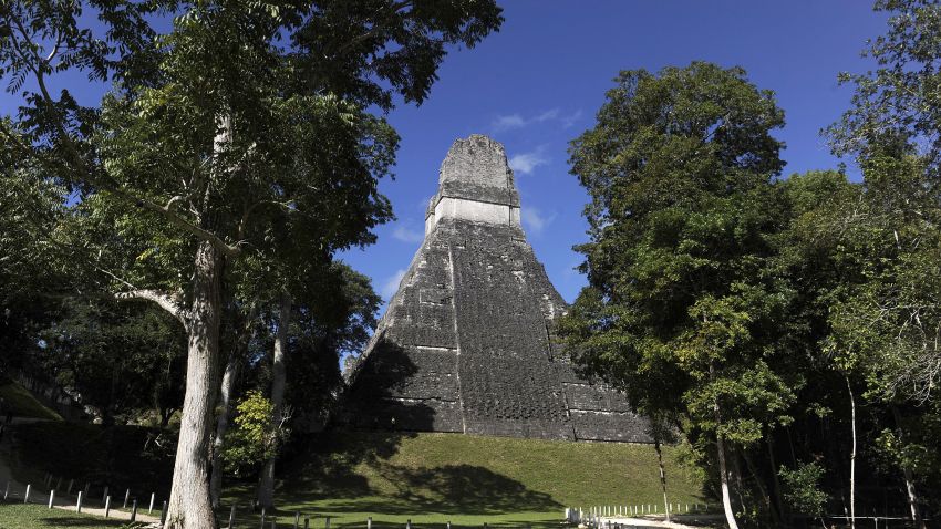 View "Gran Jaguar" Mayan temple at the Tikal archaeological site in Peten departament, 560 kms north of Guatemala City, on December 20, 2012. Ceremonies will be held here to celebrate the end of the Mayan cycle known as Bak'tun 13 and the start of the new Maya Era on December 21. AFP PHOTO/Johan ORDONEZ        (Photo credit should read JOHAN ORDONEZ/AFP/Getty Images)