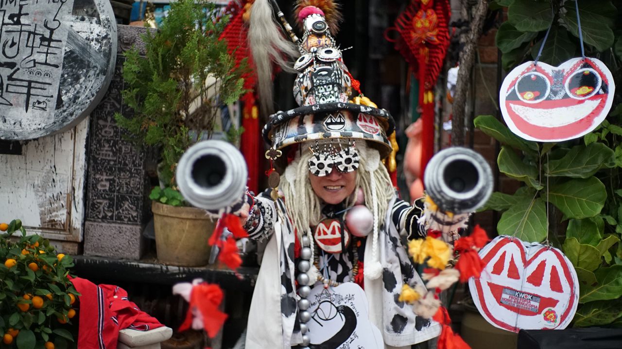 <strong>Meet 'Frog King': </strong>Kwok Mang Ho -- aka "Frog King" -- is easily Hong Kong's most recognizable artist.