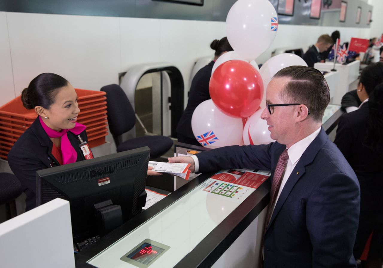 <strong>Milestone moment:</strong> Qantas CEO Alan Joyce says the flight "opens up a new era of travel." He says  the flight has been designed to ensure maximum comfort for passengers.