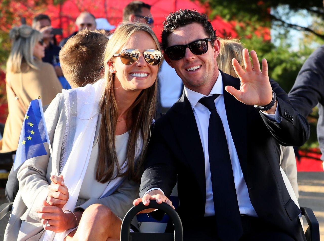 <strong>Love match: </strong>McIlroy was joined by partner Erica Stoll for the opening ceremony of the 2016 Ryder Cup at Hazeltine. The pair married the following year.