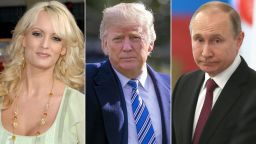 Stormy Daniels, Donald Trump and Vladimir Putin