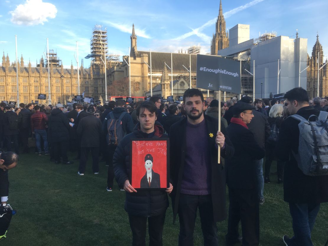 Freddie Clode (right) and his brother, Gus, took part in the protest.