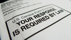 The official US Census form,  pictured on March 18, 2010 in Washington, DC, is required to be filled out and returned to the US Government by April 1, 2010.   The all-important US tally determines everything from the number of seats a district is entitled in the US Congress, to the amount of dollars jurisdictions are given for federal projects. The first census was taken in 1790, when the population of the country was less than the current population of Los Angeles -- around four million.  AFP PHOTO / Paul J. RICHARDS (Photo credit should read PAUL J. RICHARDS/AFP/Getty Images)