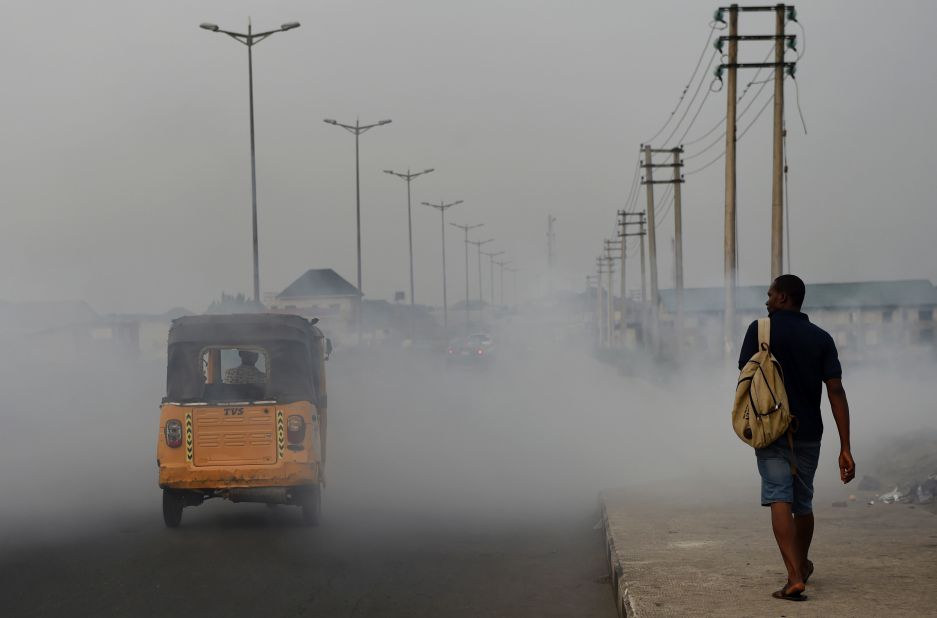 The Nigerian city of Port Harcourt used to be known as "The Garden City." Black soot is now everywhere. 