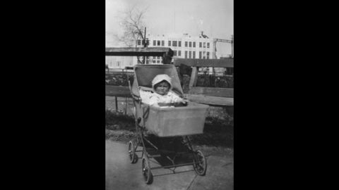 Regis Philbin as a baby in the Bronx, New York. He was raised on Krueger Avenue during the Great Depression on the bottom floor of a two-family house.