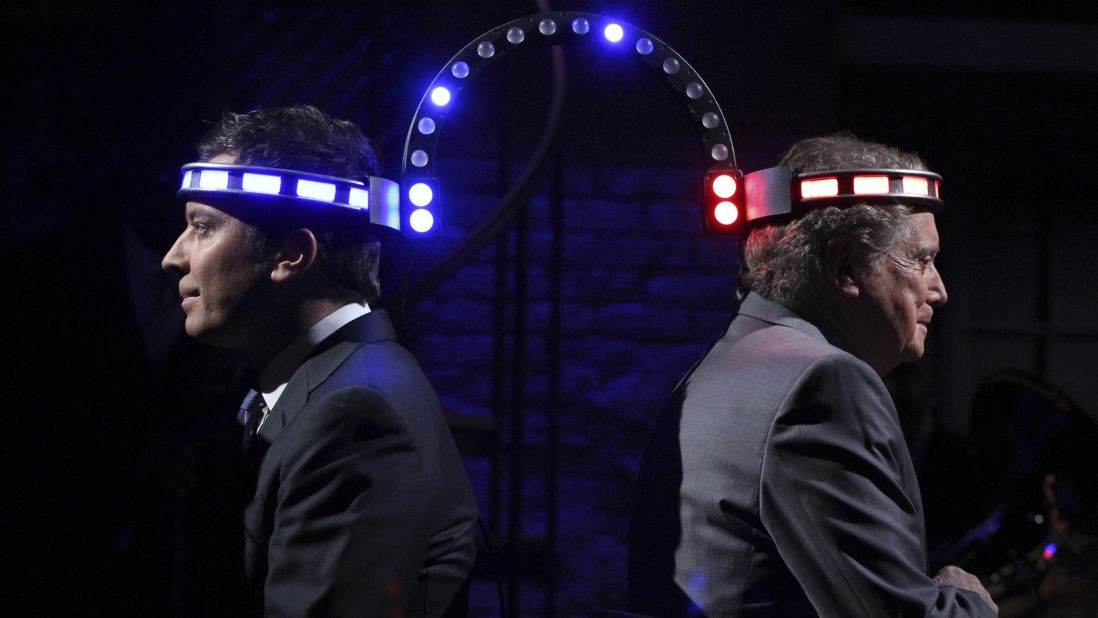 Jimmy Fallon plays a game called Brainstorming with Regis Philbin on "The Tonight Show with Jimmy Fallon."