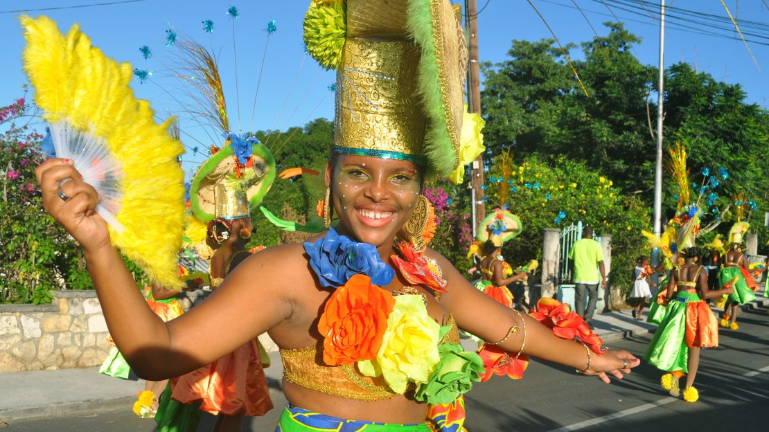 Guadeloupe spends two months each winter celebrating Carnival. 