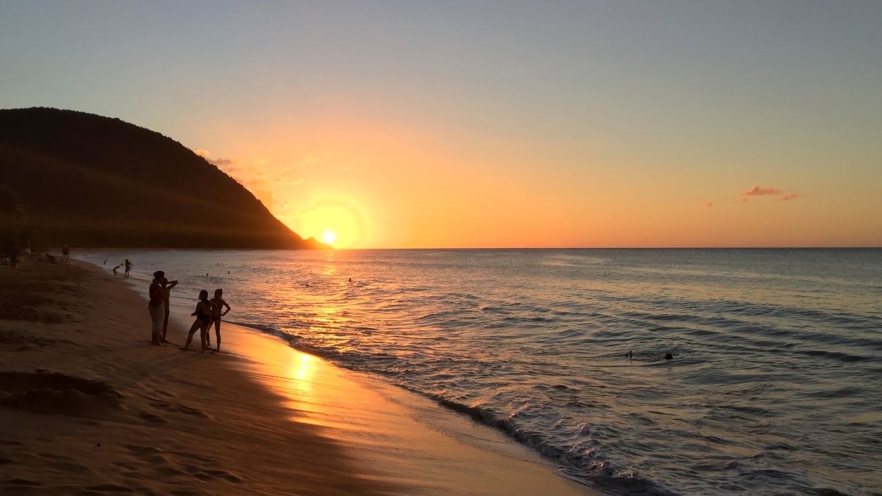 Catch a sunset along the beach or hop onto one of the sunset cruises departing from the northwestern marina in Deshaies on the island of Basse-Terre. 