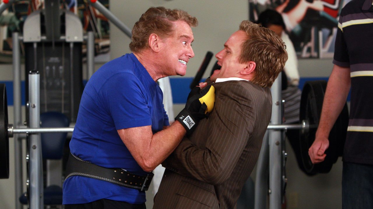 Regis Philbin during a guest appearance on "How I Met Your Mother" with Neil Patrick Harris.