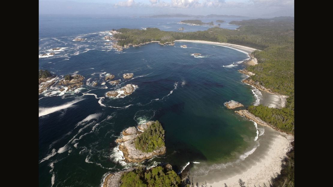 The footprints were found on Calvert Island in British Columbia.