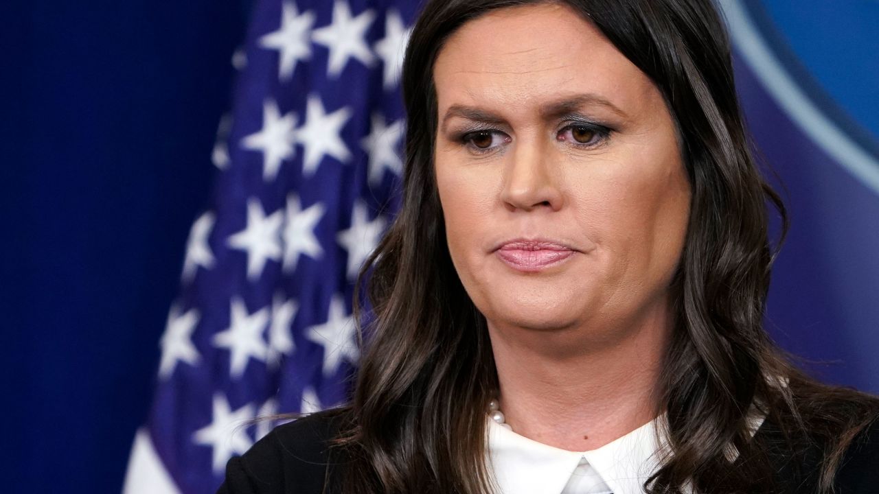 White House Press Secretary Sarah Sanders speaks during the daily briefing in the Brady Briefing Room of the White House on March 27, 2018 in Washington, DC. (MANDEL NGAN/AFP/Getty Images)