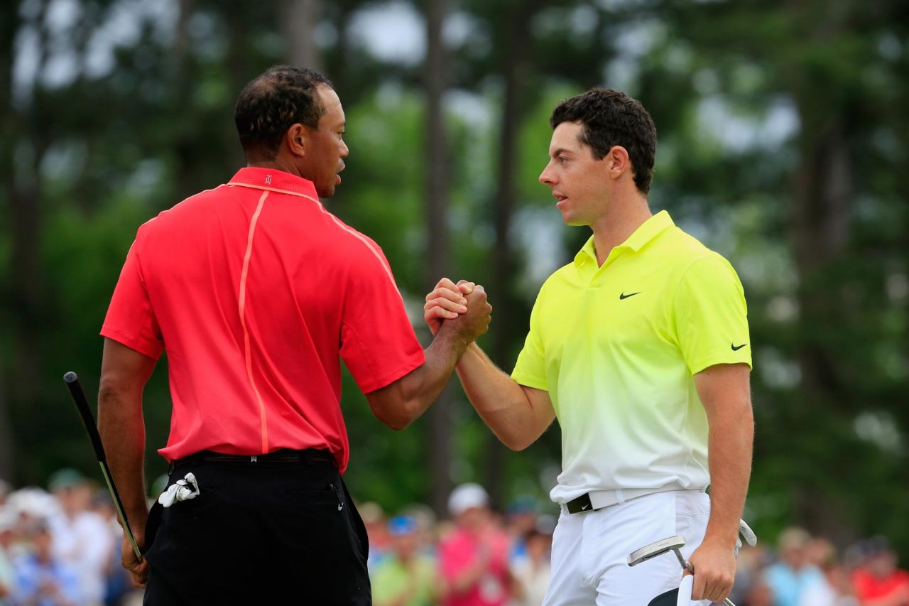 <strong>Masters miss:</strong> It wasn't to be a third major in a row and the final leg of the grand slam as McIlroy ended fourth at Augusta in April 2015, playing alongside Tiger Woods on the final day.