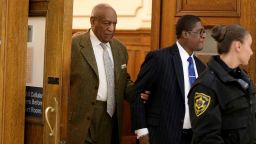 Actor and comedian Bill Cosby (L) leaves the courtroom at the end of the day from a pretrial hearing at the Montgomery County Courthouse in Norristown, PA on Monday, March 5, 2018.Cosby's lawyers and prosecutors will argue over the number of his accusers allowed to testify at his sexual assault retrial.  / AFP PHOTO / POOL / David MAIALETTI        (Photo credit should read DAVID MAIALETTI/AFP/Getty Images)