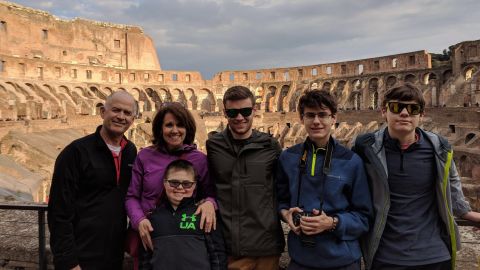 The Lombardi family is on a two-week trip to celebrate their son's healing.