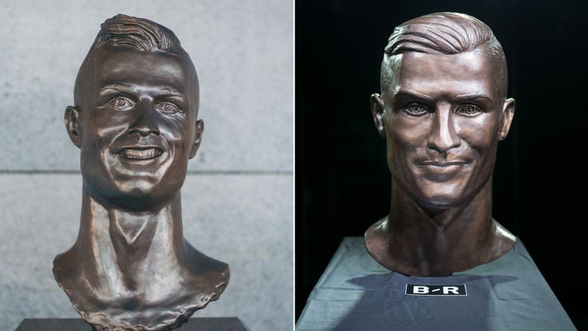 BLEACHER ronaldo statue old new split