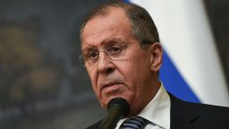 Russian Foreign Minister Sergei Lavrov makes a statement on the decision to expel 60 US diplomats and close its consulate in Saint Petersburg in a tit-for-tat expulsion over the poisoning of ex-double agent Sergei Skripal, in Moscow on March 29, 2018. / AFP PHOTO / Yuri KADOBNOV        (Photo credit should read YURI KADOBNOV/AFP/Getty Images)