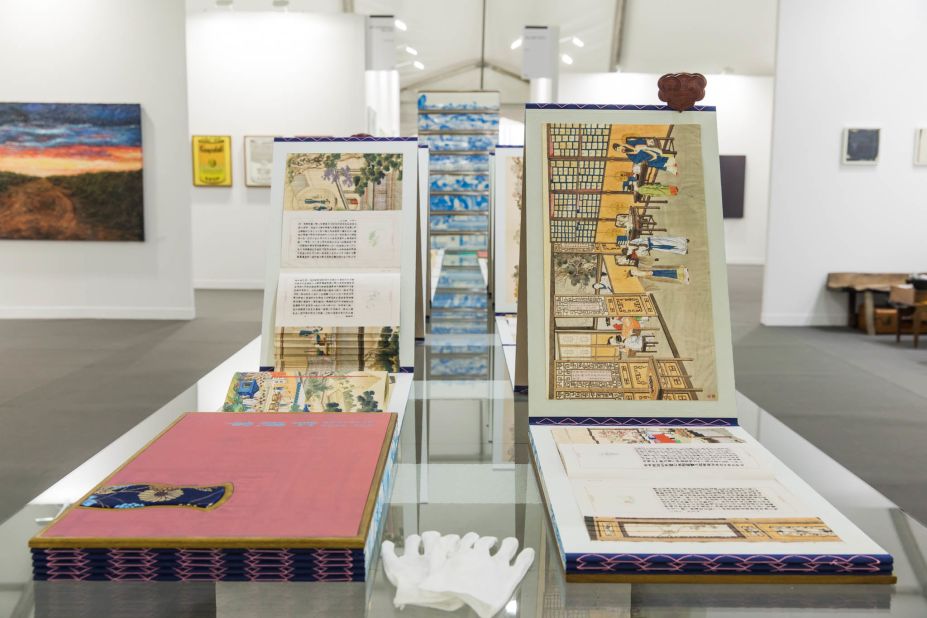 The exhibition's curator Ying Kwok says a slight movement in the air gives life to the book itself, making the whole experience of reading a book three-dimensional.