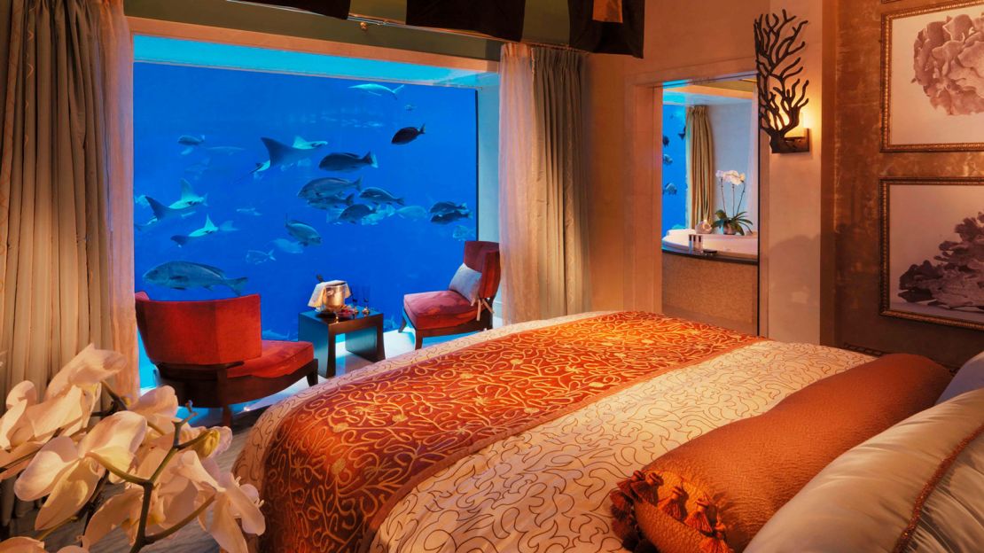 Atlantis, The Palm's two underwater suites are named  Poseidon and Neptune.