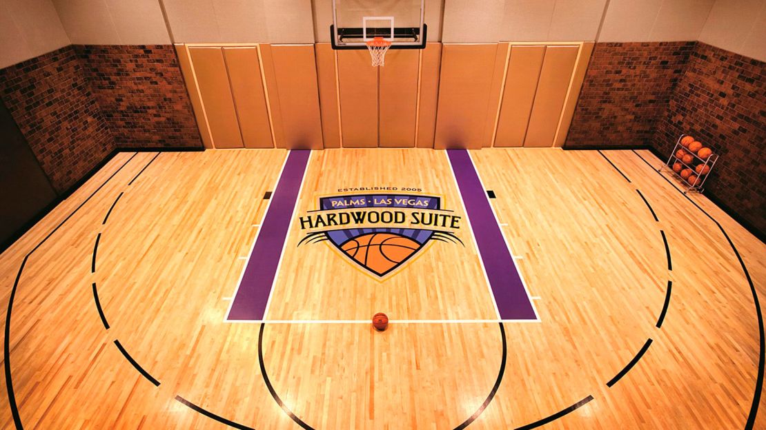 A basketball fan's dream -- the Hardwood Suite at the Palms Casino Resort.