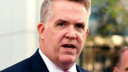 U.S. Attorney John W. Huber speaks outside the federal courthouse Wednesday, Sept. 20, 2017, in Salt Lake City. Jeffs, a polygamous sect leader recaptured after a year on the run in a fraud case, pleaded guilty Wednesday, Sept. 20, 2017, in an escape and food-stamp fraud cases, in federal court in Salt Lake City. Jeffs is facing federal charges in what prosecutors call a multimillion-dollar food-stamp fraud scheme as well as his escape from home confinement. (AP Photo/Rick Bowmer)