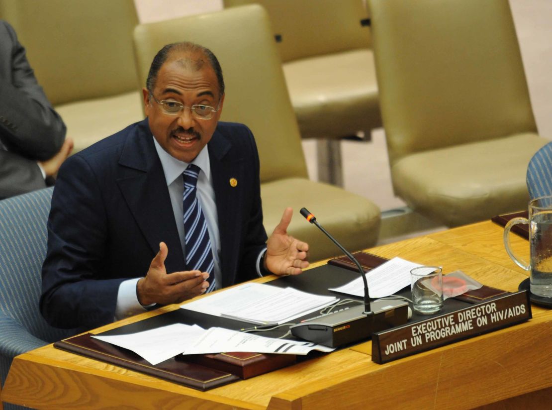 Michel Sidibé, executive director of UNAIDS, speaks at the UN in 2011. 