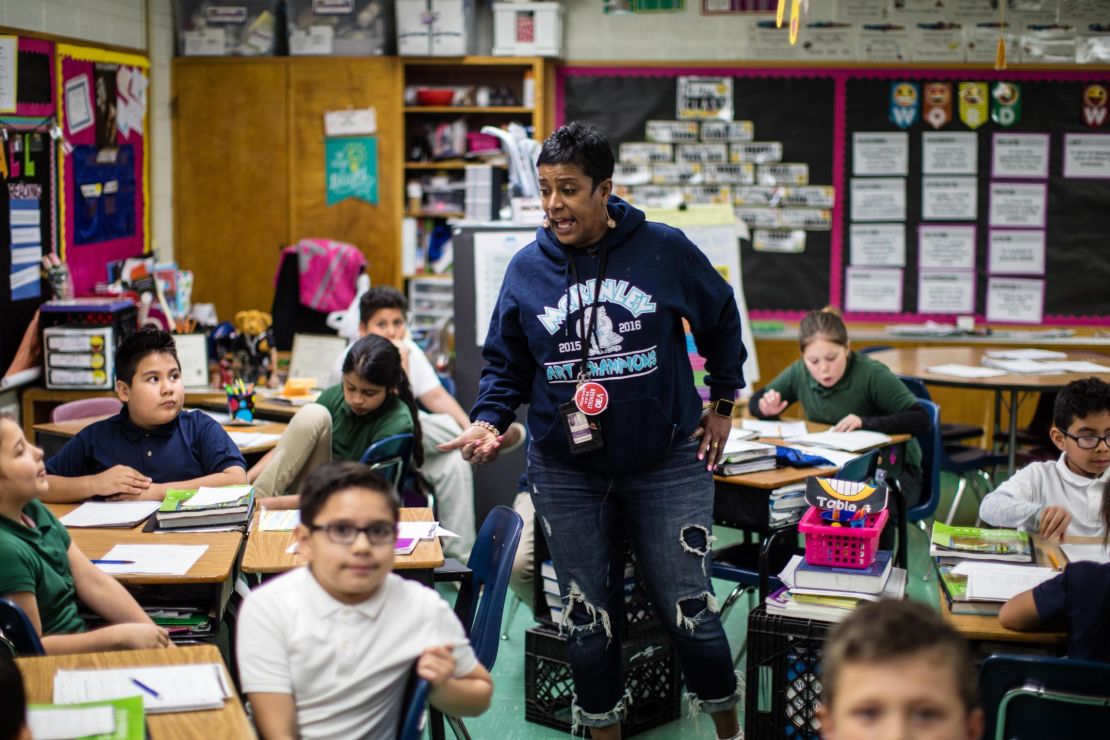 Donna Ross has three degrees, including a Master's. But she can't make ends meet on her teacher salary.