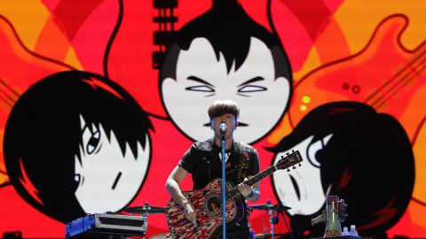 Yoon Do-hyun of YB Band performs during the Pentaport Rock Festival on August 3, 2013 in Incheon, South Korea.
