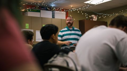 Jonathan Moy takes unique approaches to his teaching, and his students' test scores have soared. 