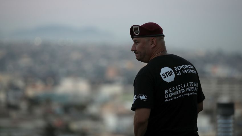 TIJUANA, MEXICO - JULY 03:  U.S. Army veteran Hector Barajas looks out over the city on July 3, 2017 in Tijuana, Mexico. The Deported Veterans Support House, also known as "The Bunker" was founded by deported U.S. Army veteran Hector Barajas to support deported veterans by offering food, shelter, clothing as well as advocating for political legislation that would prohibit future deportations of veterans. There are an estimated 11,000 non-citizens serving in the U.S. military and most will be naturalized during or following their service. Those who leave the military early or who are convicted of a crime after serving can be deported.  (Photo by Justin Sullivan/Getty Images)