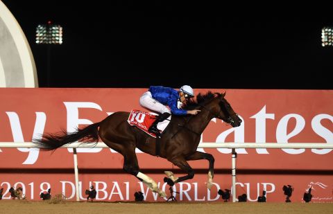 Thunder Snow recorded a stunning victory in Saturday's $10 million Dubai World Cup at the Meydan racecourse.