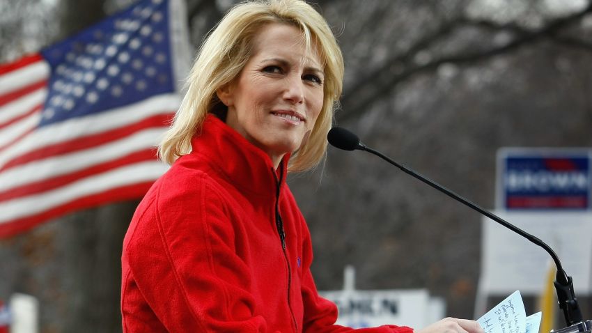 WASHINGTON - DECEMBER 15:  Conservative radio host and commentator Laura Ingraham addresses a health care reform protest on December 15, 2009 in Washington, DC. Demonstrators, many bused in from around the country, protested next to the Capitol building hoping to derail Senate health care legislation.  (Photo by John Moore/Getty Images)