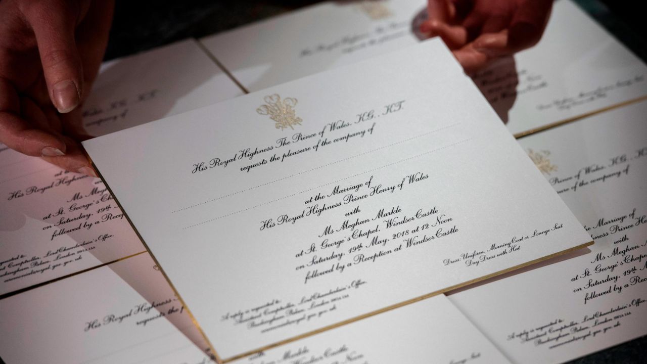 Lucky recipients have been sent invitations printed at the workshop of Barnard & Westwood.