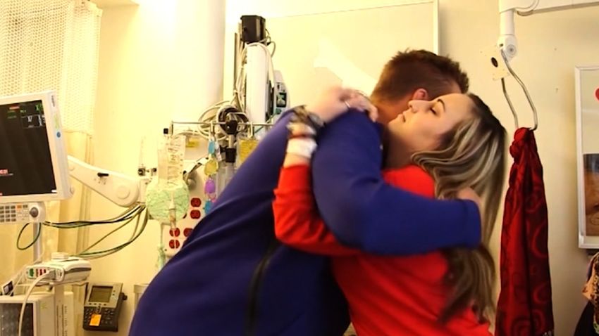 FULL SLUG AS ALERTED IN iNews: MA:Rob Gronkowski visits organ transplant fan